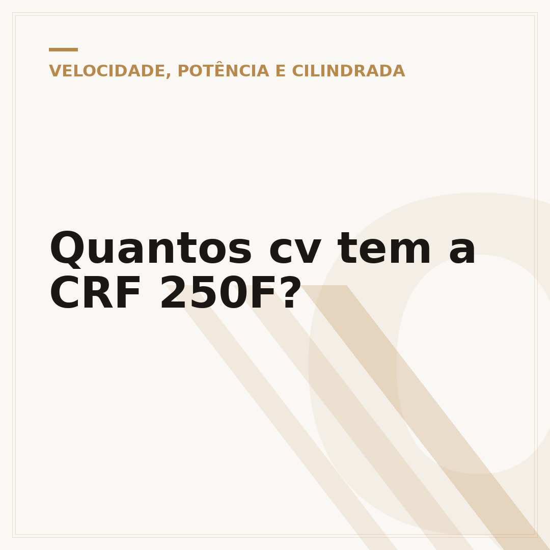 Quantos cv tem a CRF 250F?
