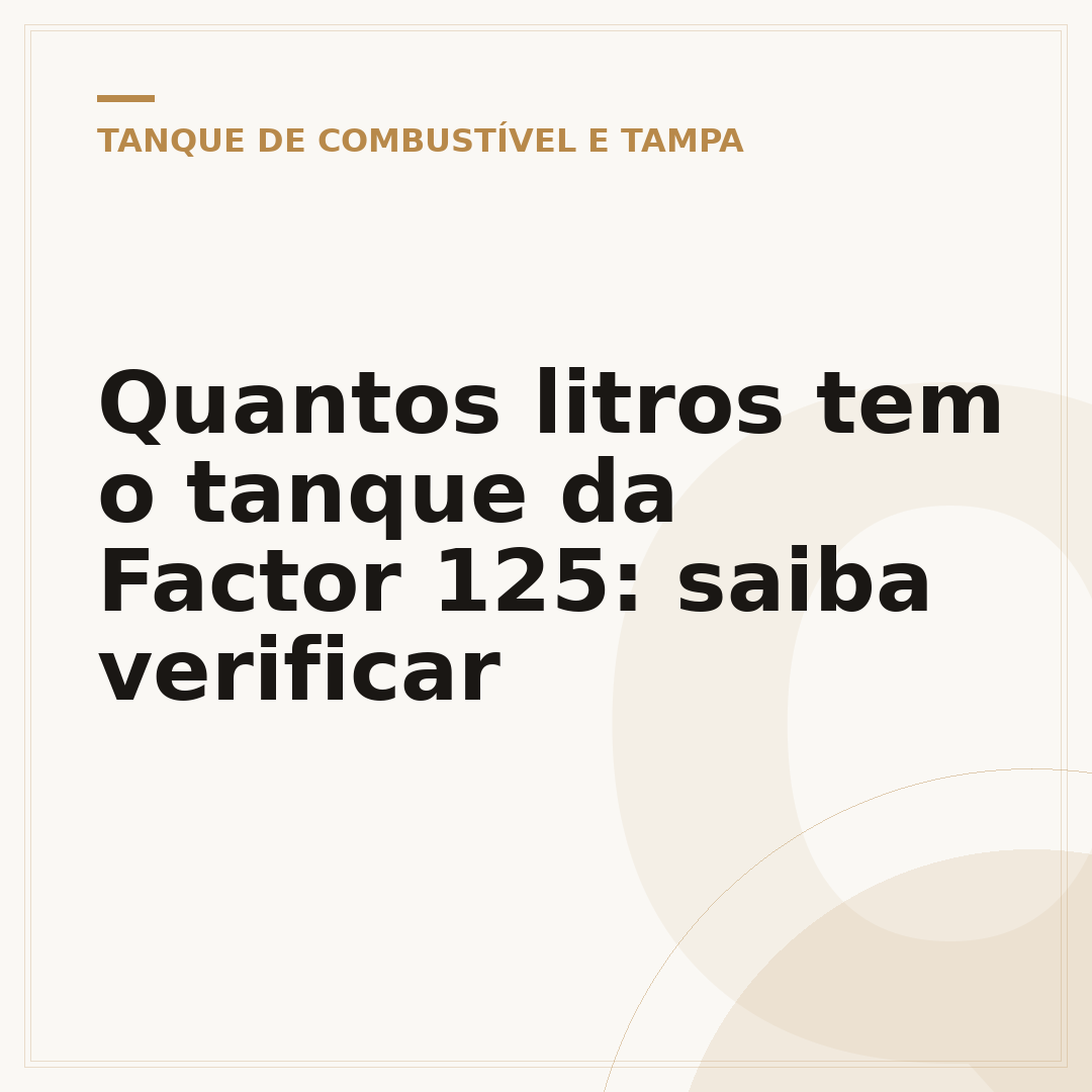 Quantos litros tem o tanque da Factor 125: saiba verificar