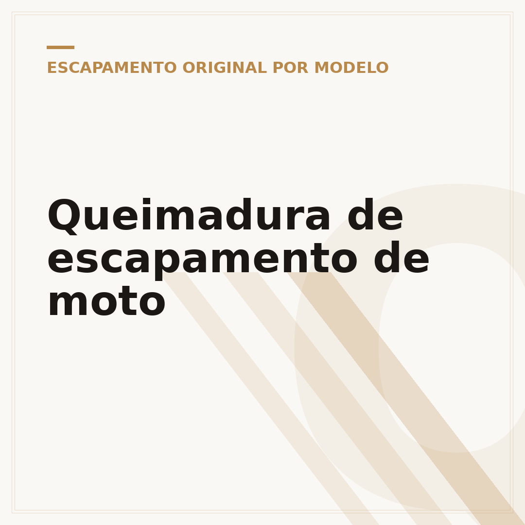 Queimadura de escapamento de moto