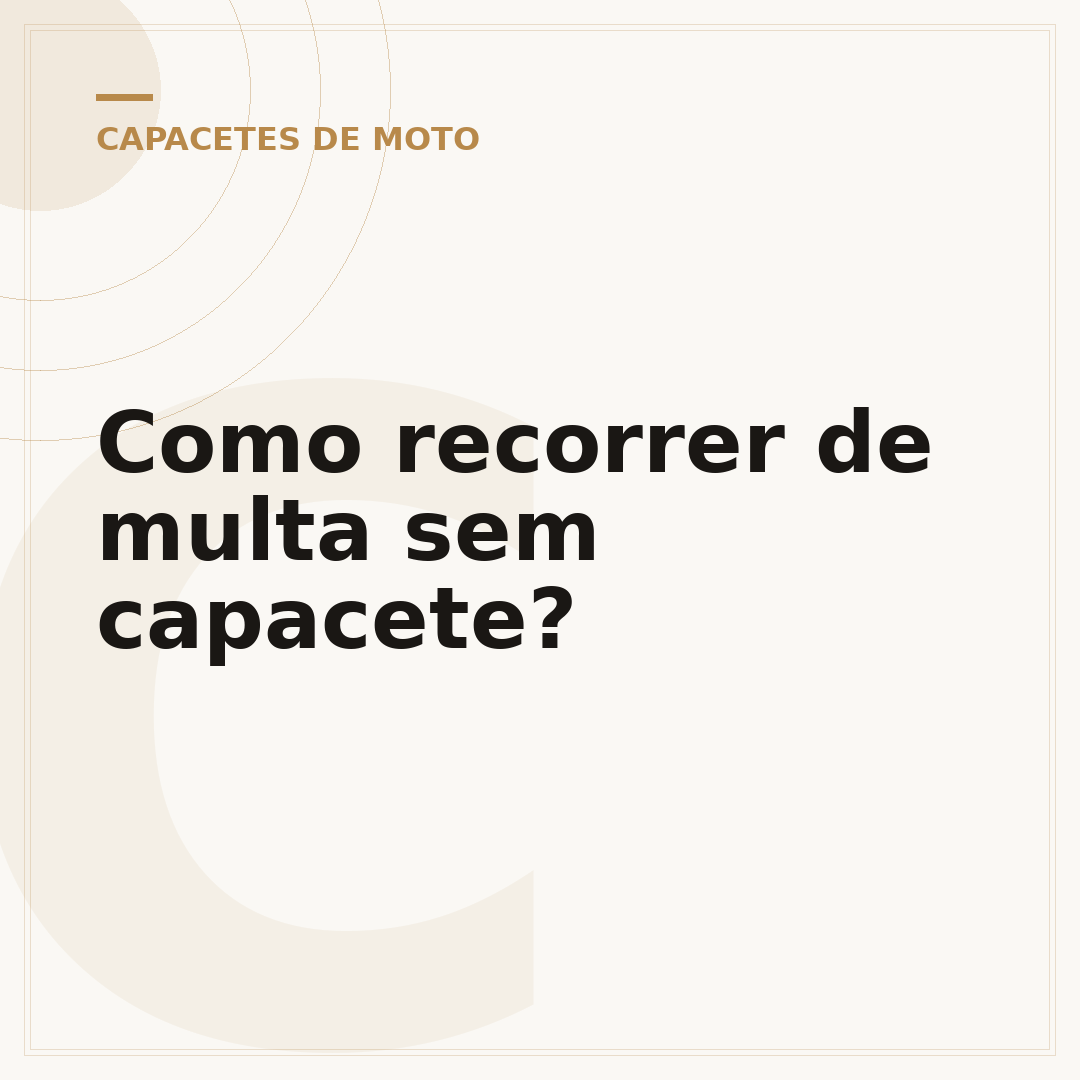 Como recorrer de multa sem capacete?
