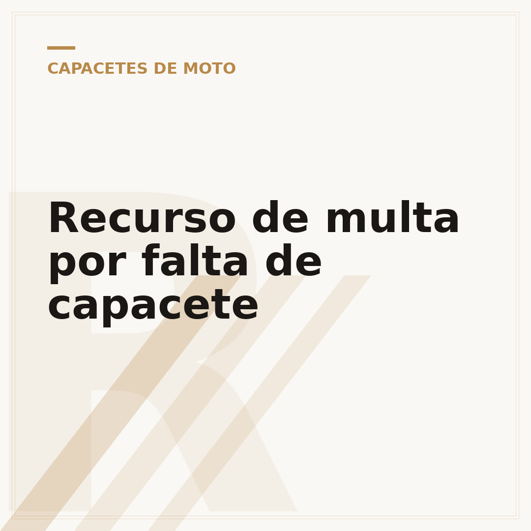 Recurso de multa por falta de capacete