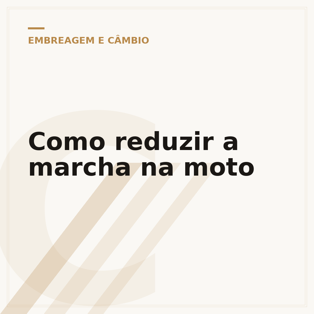 Como reduzir a marcha na moto