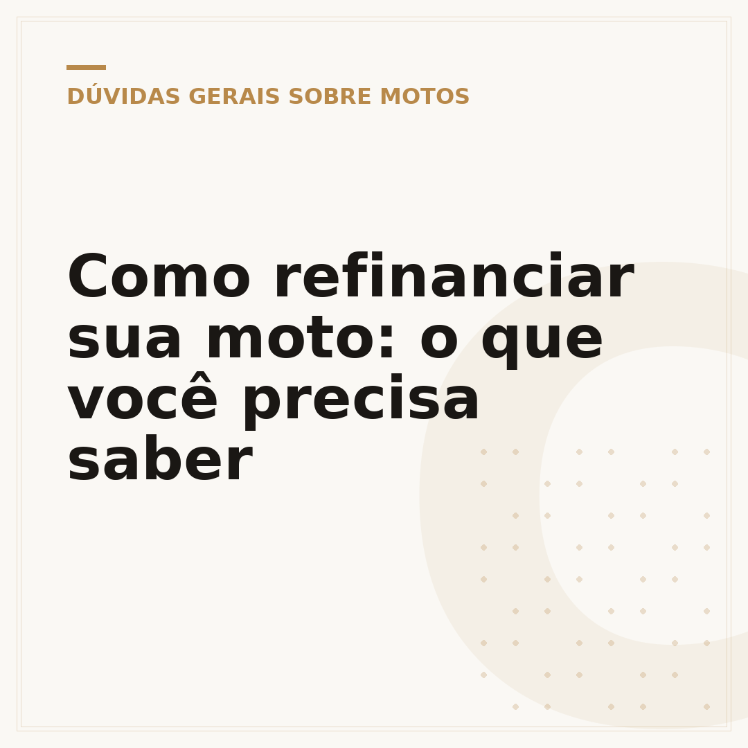 Como refinanciar sua moto: o que você precisa saber