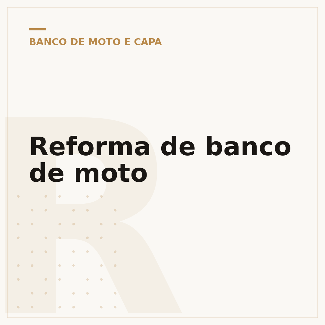 Reforma de banco de moto