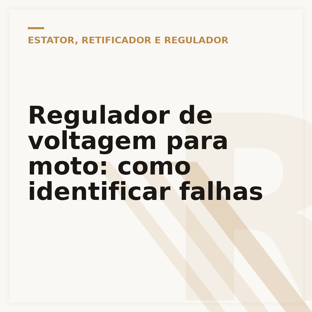 Regulador de voltagem para moto: como identificar falhas