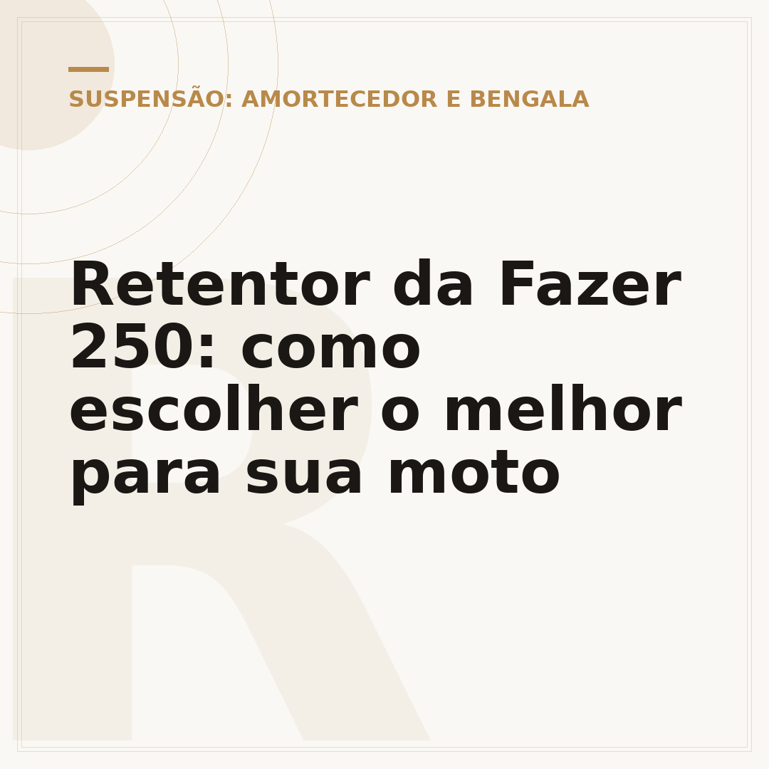 Retentor da Fazer 250: como escolher o melhor para sua moto