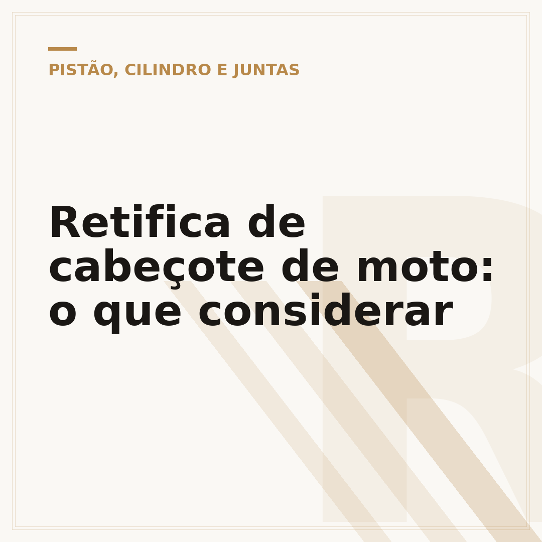 Retifica de cabeçote de moto: o que considerar
