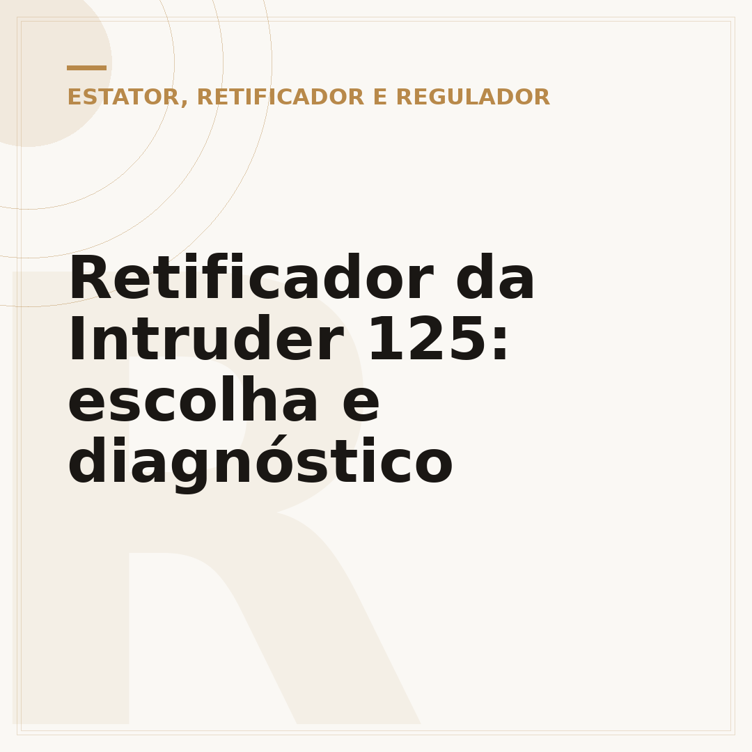 Retificador da Intruder 125: escolha e diagnóstico