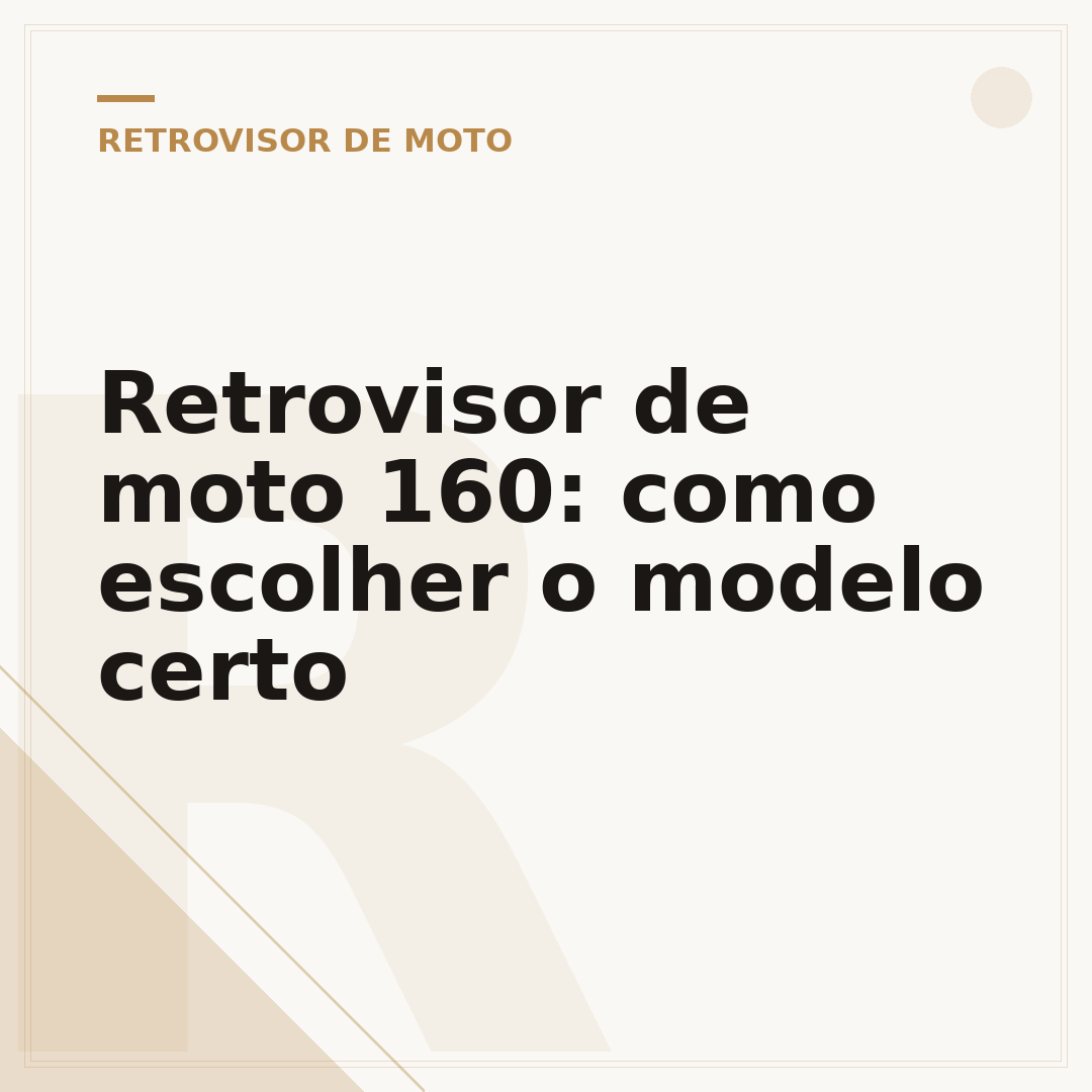 Retrovisor de moto 160: como escolher o modelo certo