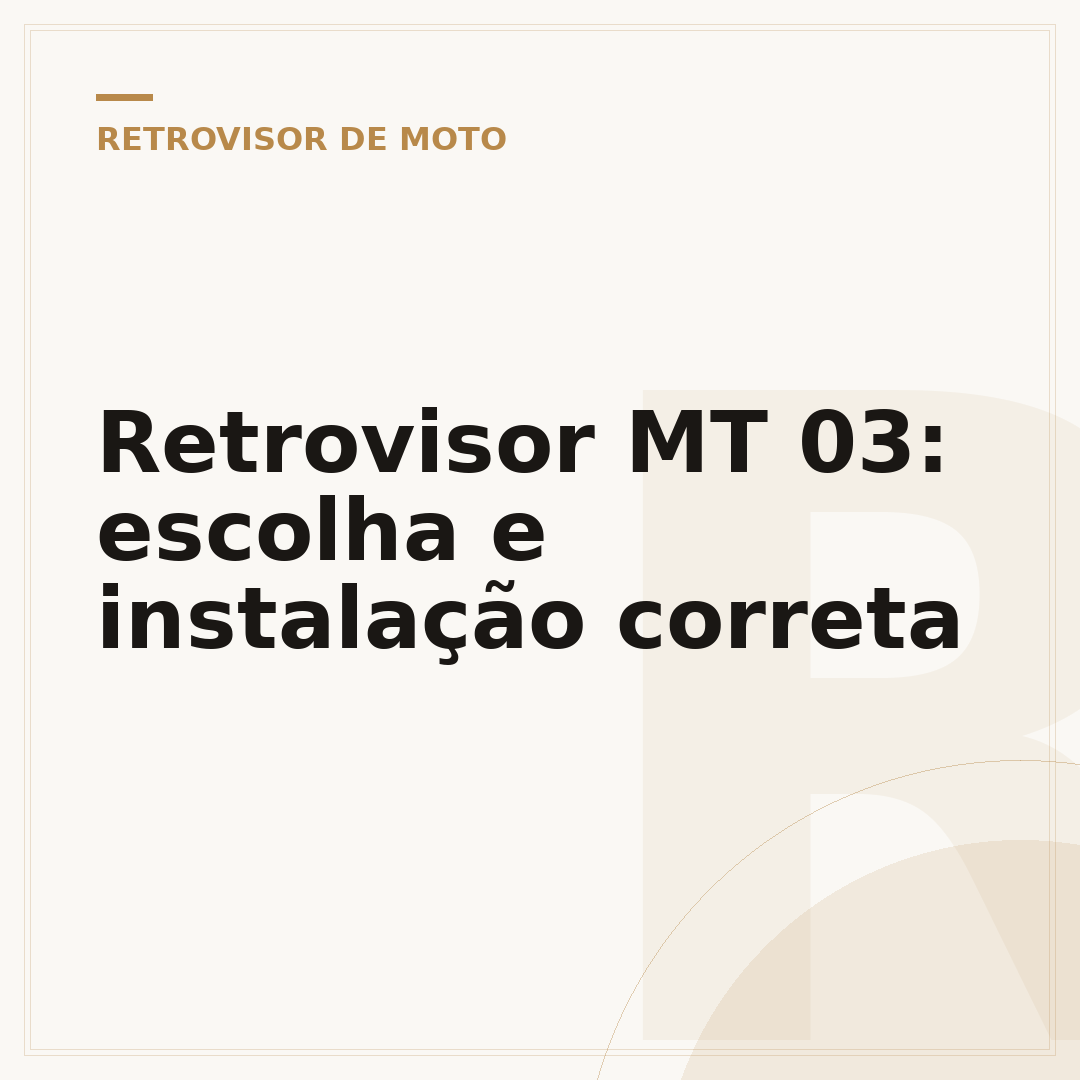 Retrovisor MT 03: escolha e instalação correta
