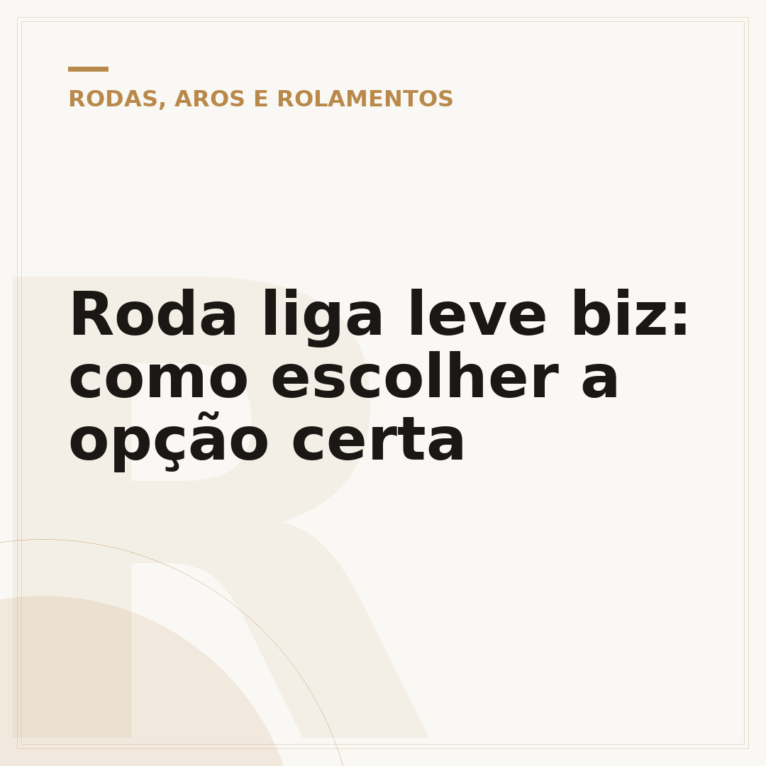 Roda liga leve biz: como escolher a opção certa