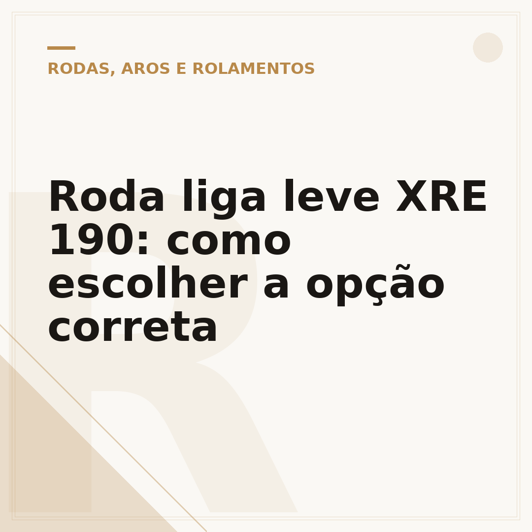 Roda liga leve XRE 190: como escolher a opção correta