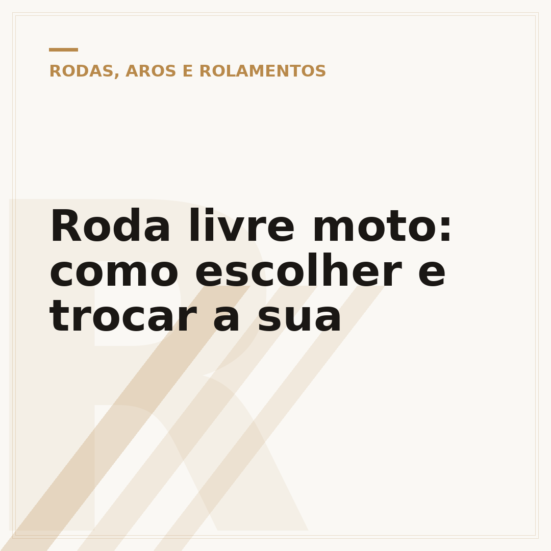 Roda livre moto: como escolher e trocar a sua