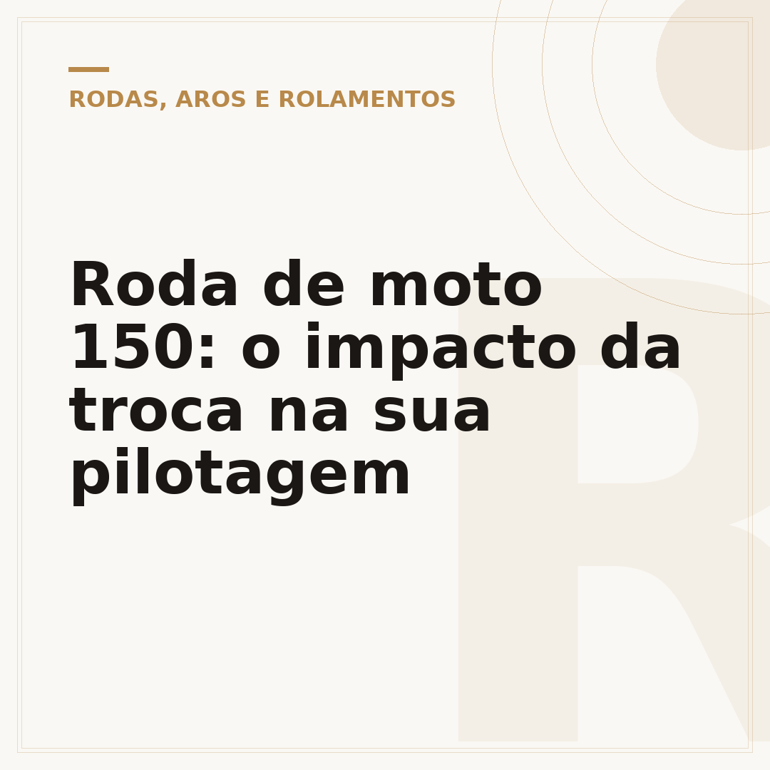 Roda de moto 150: o impacto da troca na sua pilotagem