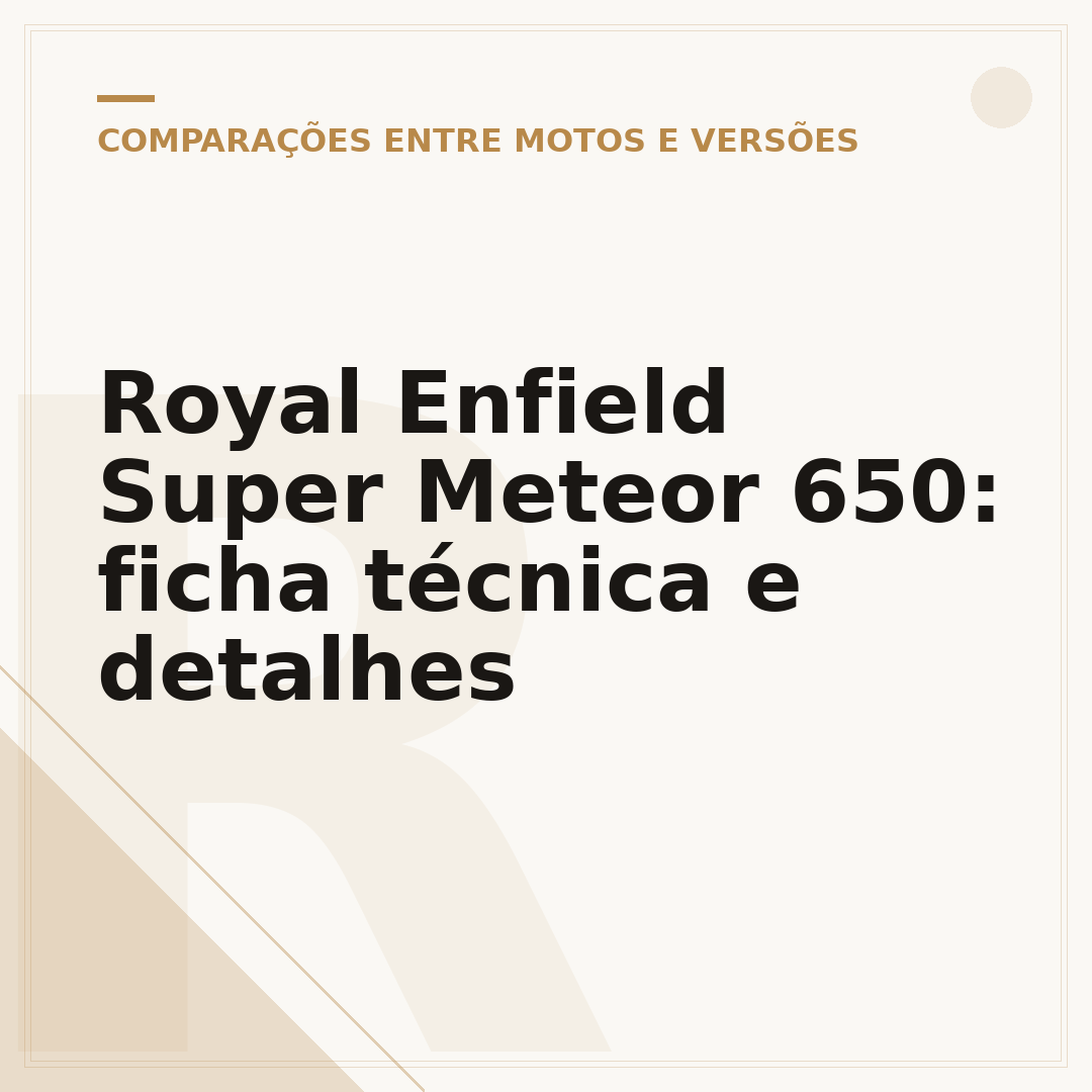 Royal Enfield Super Meteor 650: ficha técnica e detalhes
