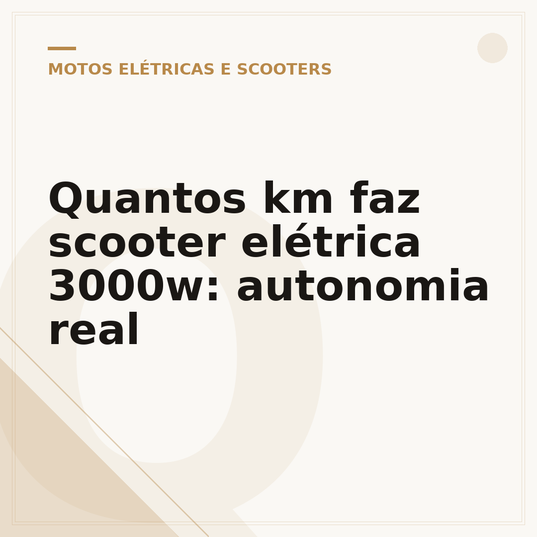 Quantos km faz scooter elétrica 3000w: autonomia real