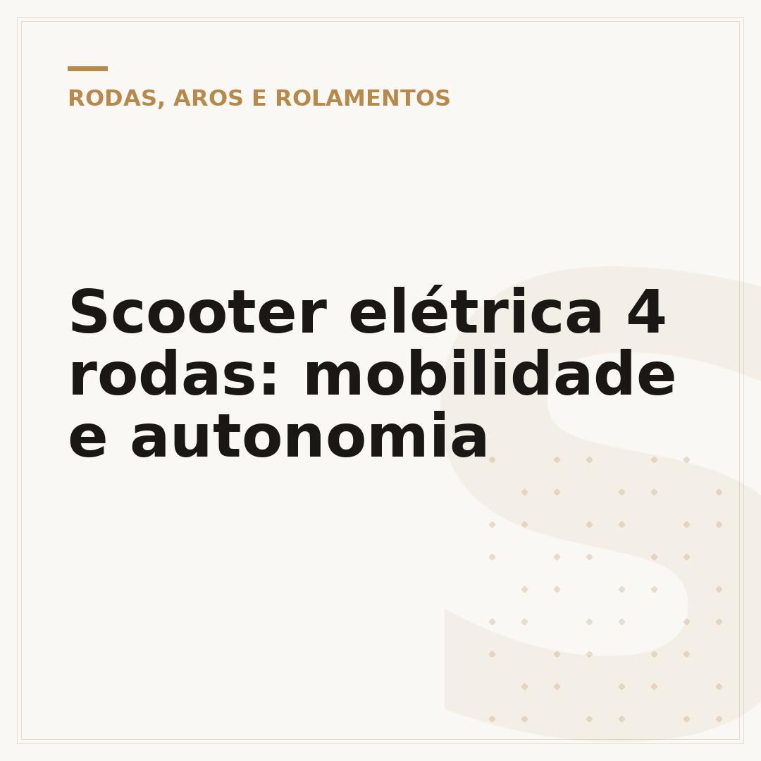 Scooter elétrica 4 rodas: mobilidade e autonomia