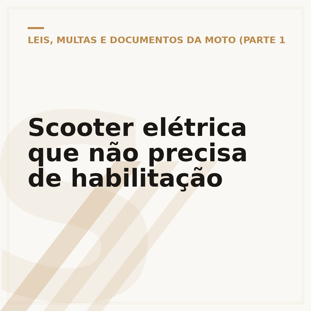 Scooter elétrica que não precisa de habilitação