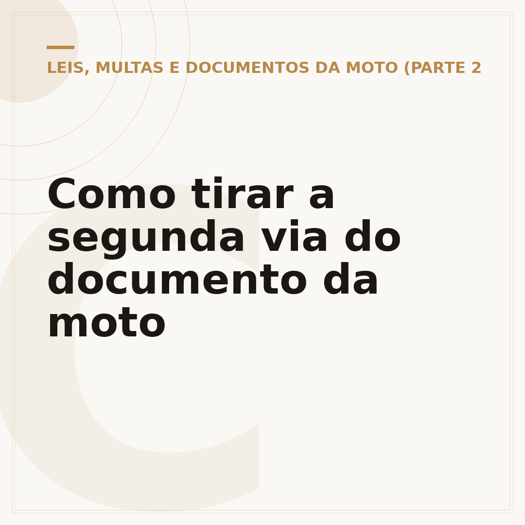 Como tirar a segunda via do documento da moto