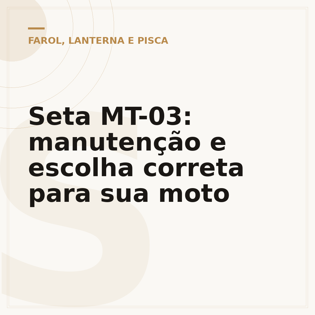 Seta MT-03: manutenção e escolha correta para sua moto