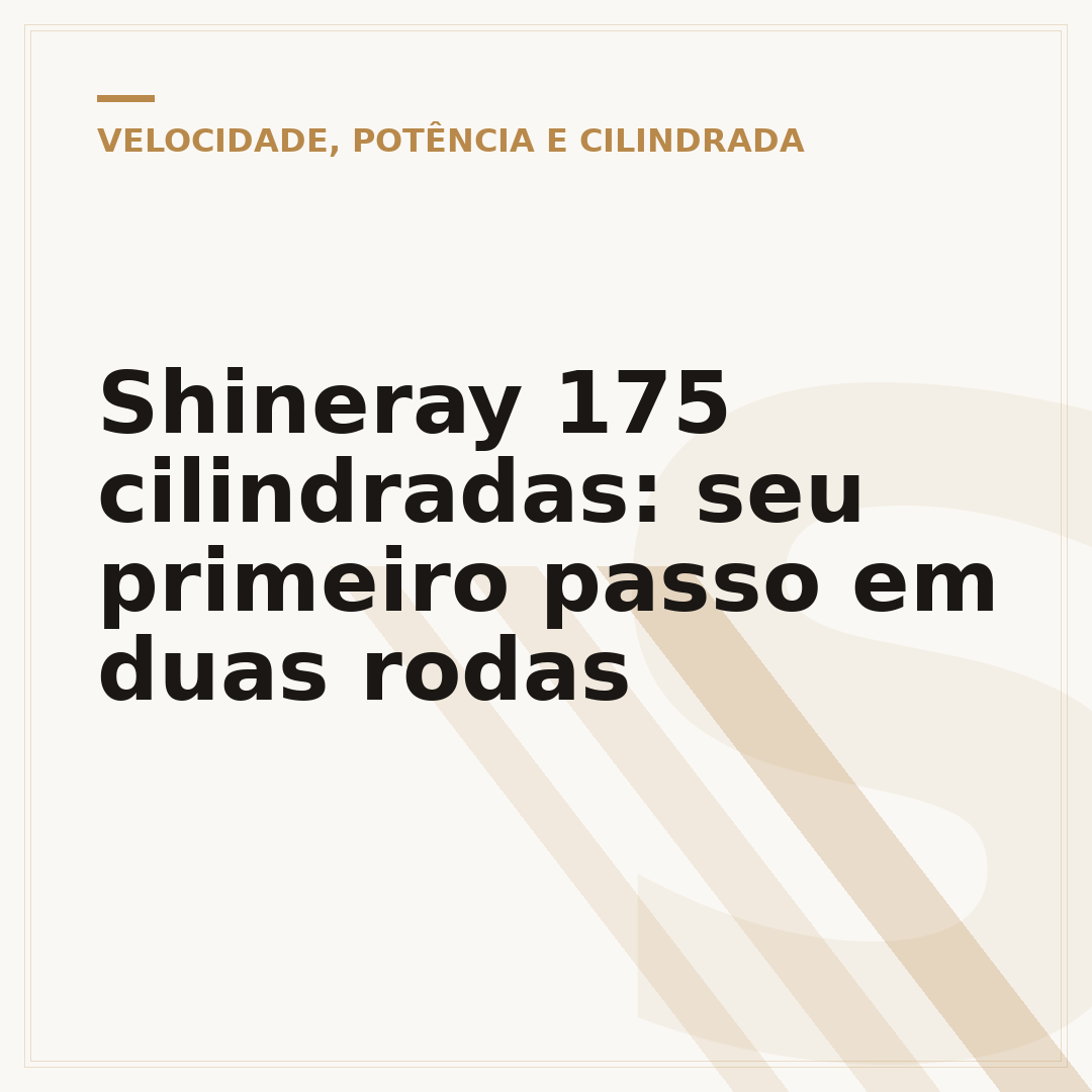 Shineray 175 cilindradas: seu primeiro passo em duas rodas