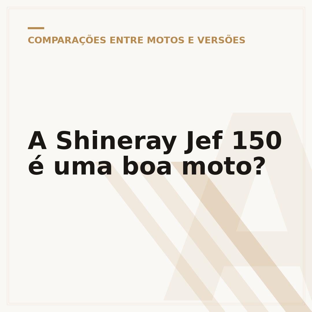 A Shineray Jef 150 é uma boa moto?