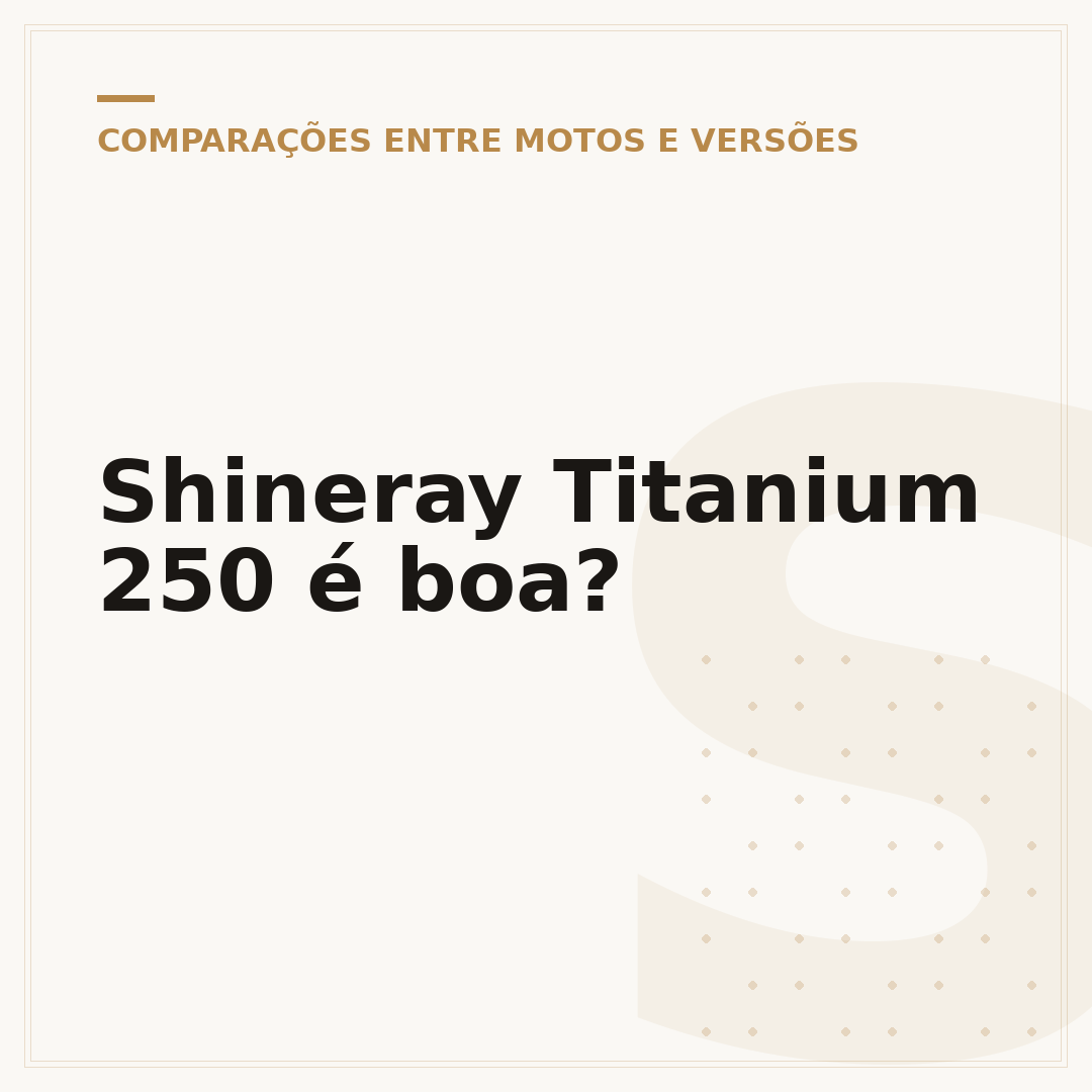 Shineray Titanium 250 é boa?