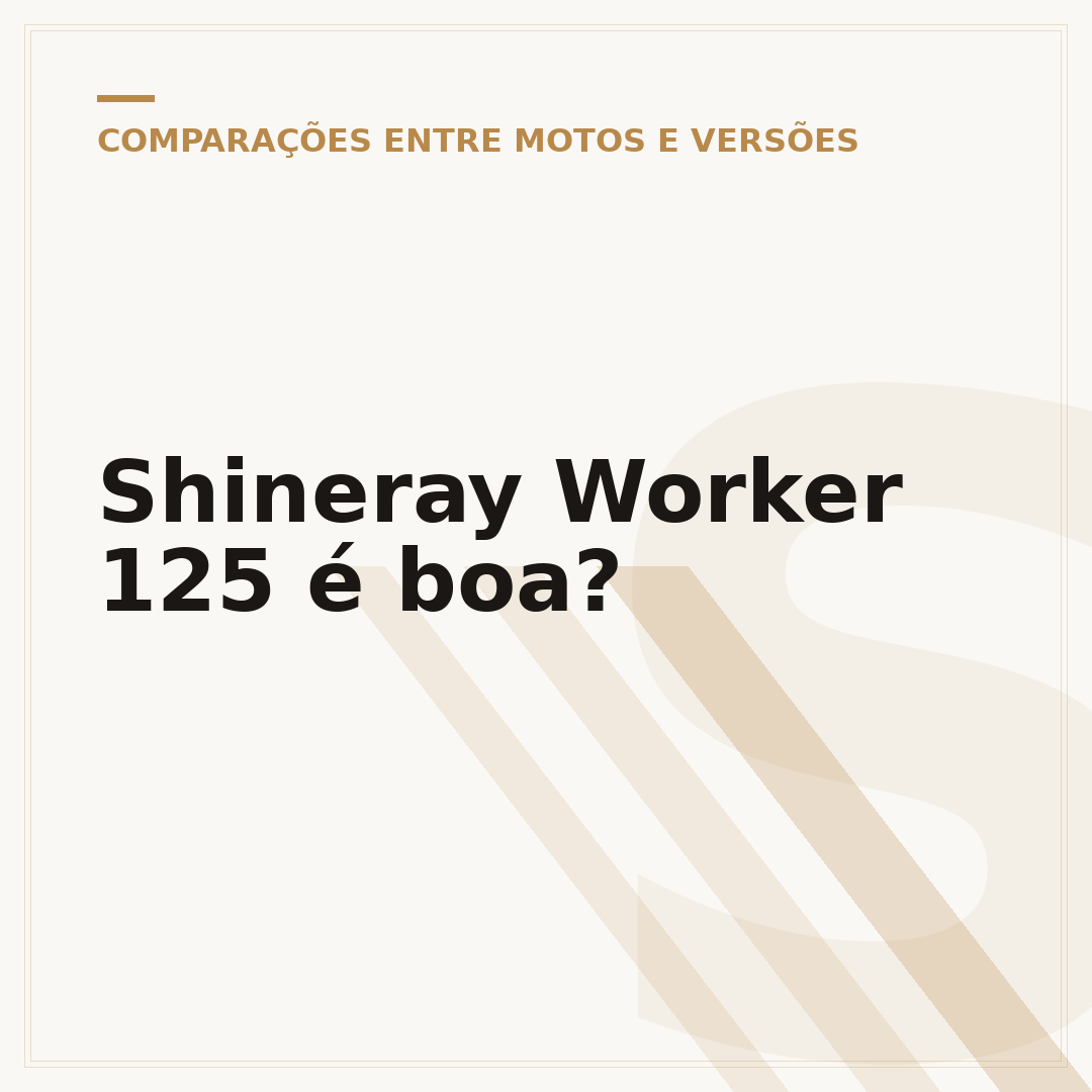 Shineray Worker 125 é boa?