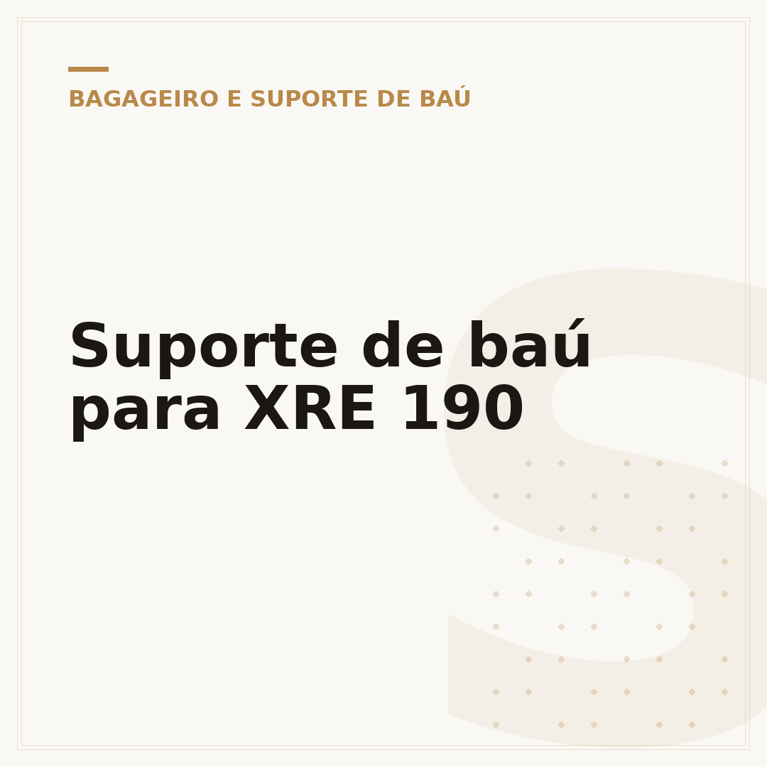 Suporte de baú para XRE 190