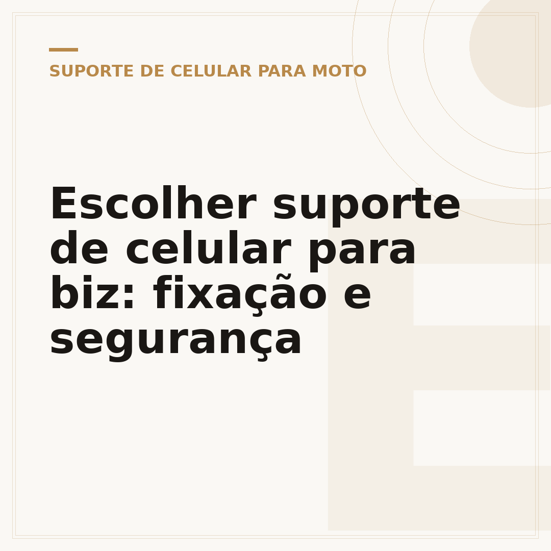 Escolher suporte de celular para biz: fixação e segurança