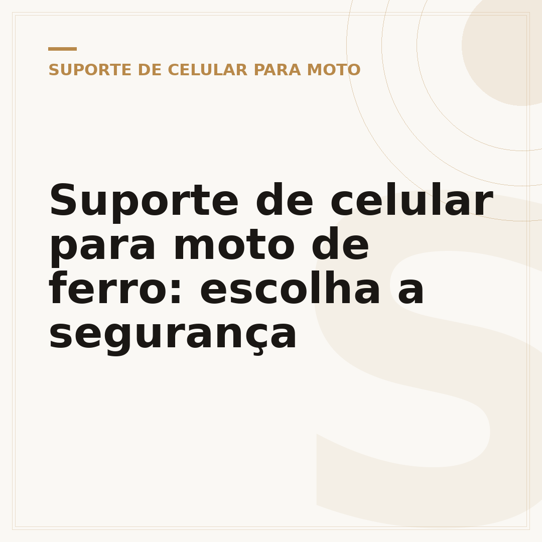 Suporte de celular para moto de ferro: escolha a segurança