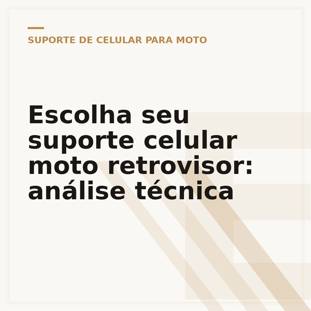 Escolha seu suporte celular moto retrovisor: análise técnica