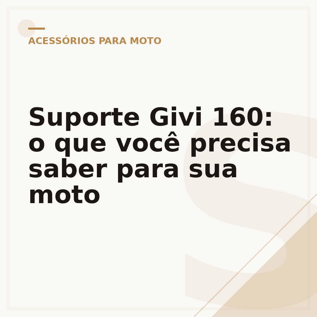 Suporte Givi 160: o que você precisa saber para sua moto