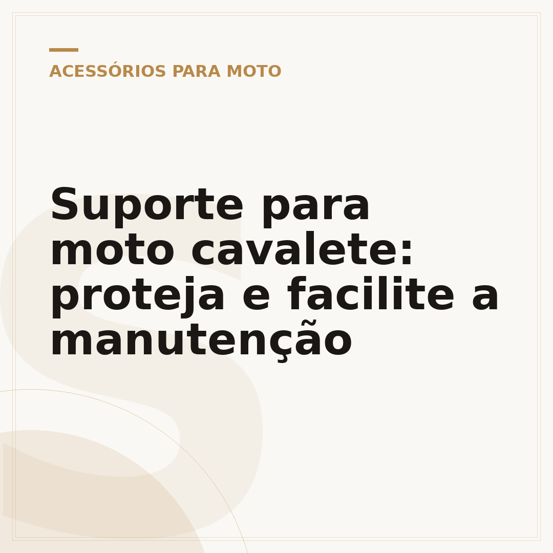Suporte para moto cavalete: proteja e facilite a manutenção