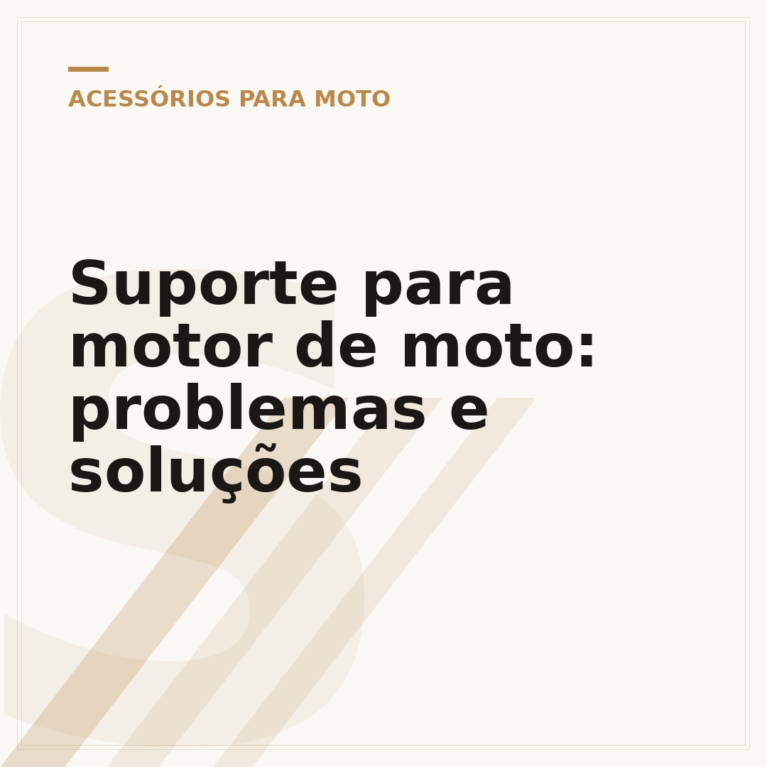 Suporte para motor de moto: problemas e soluções