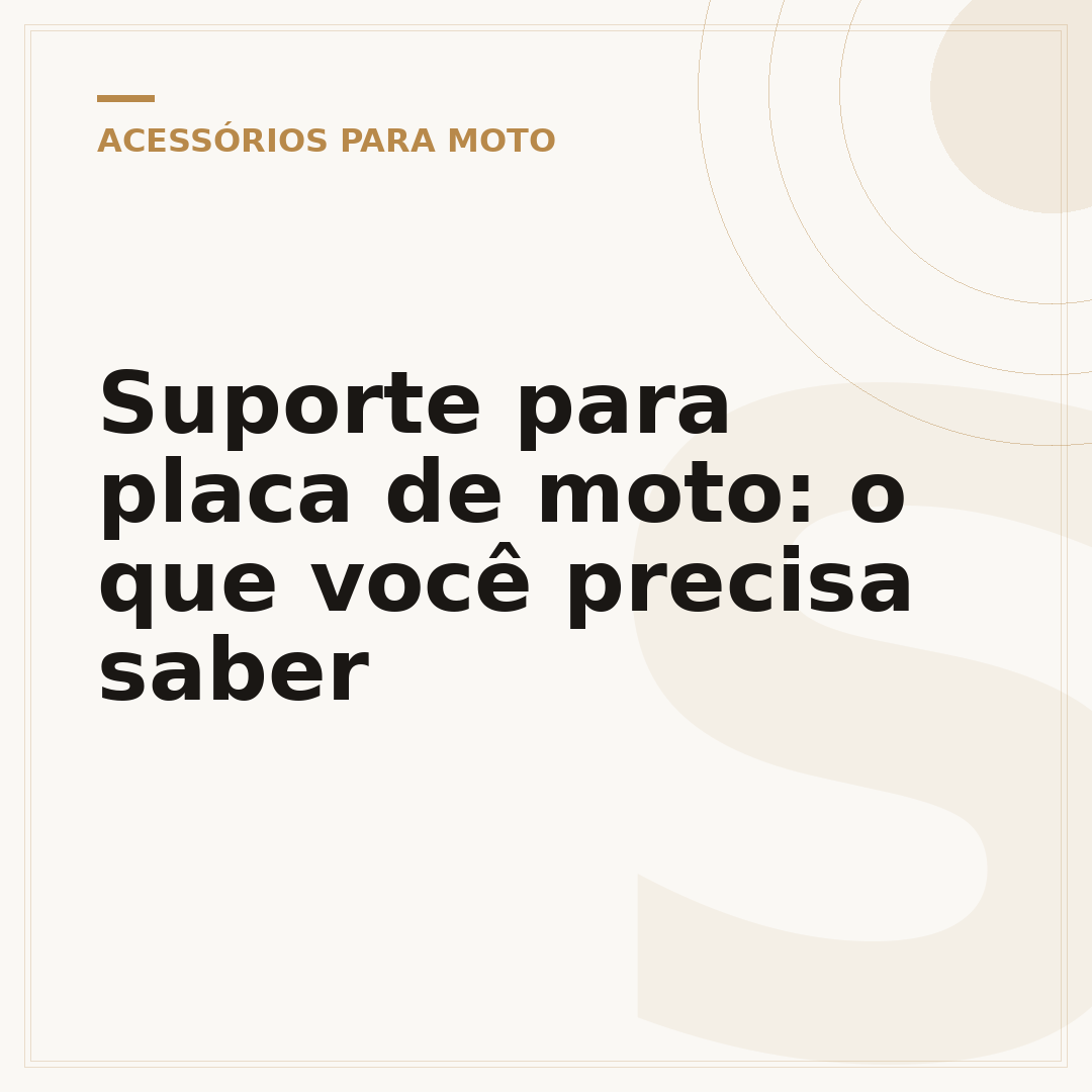 Suporte para placa de moto: o que você precisa saber