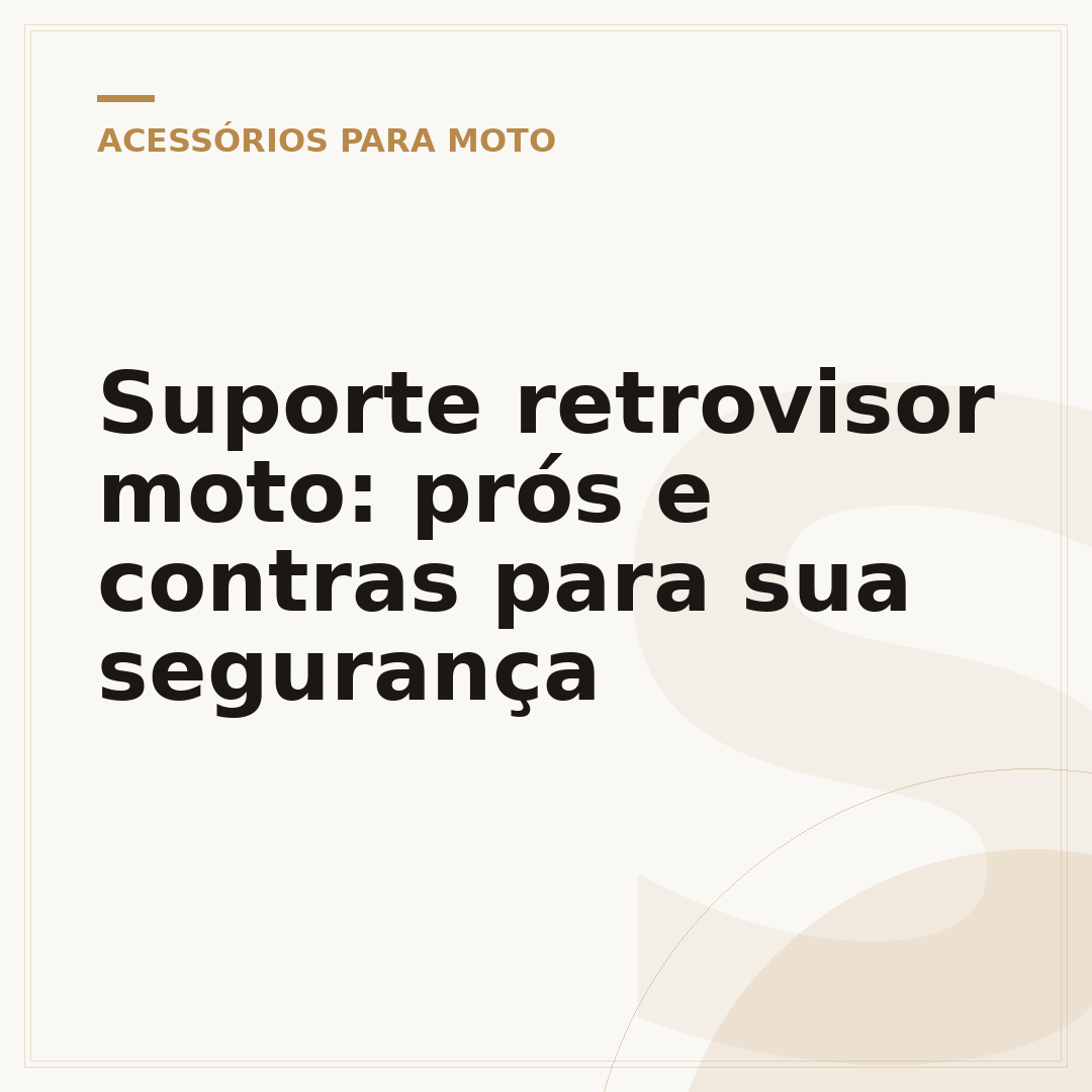 Suporte retrovisor moto: prós e contras para sua segurança