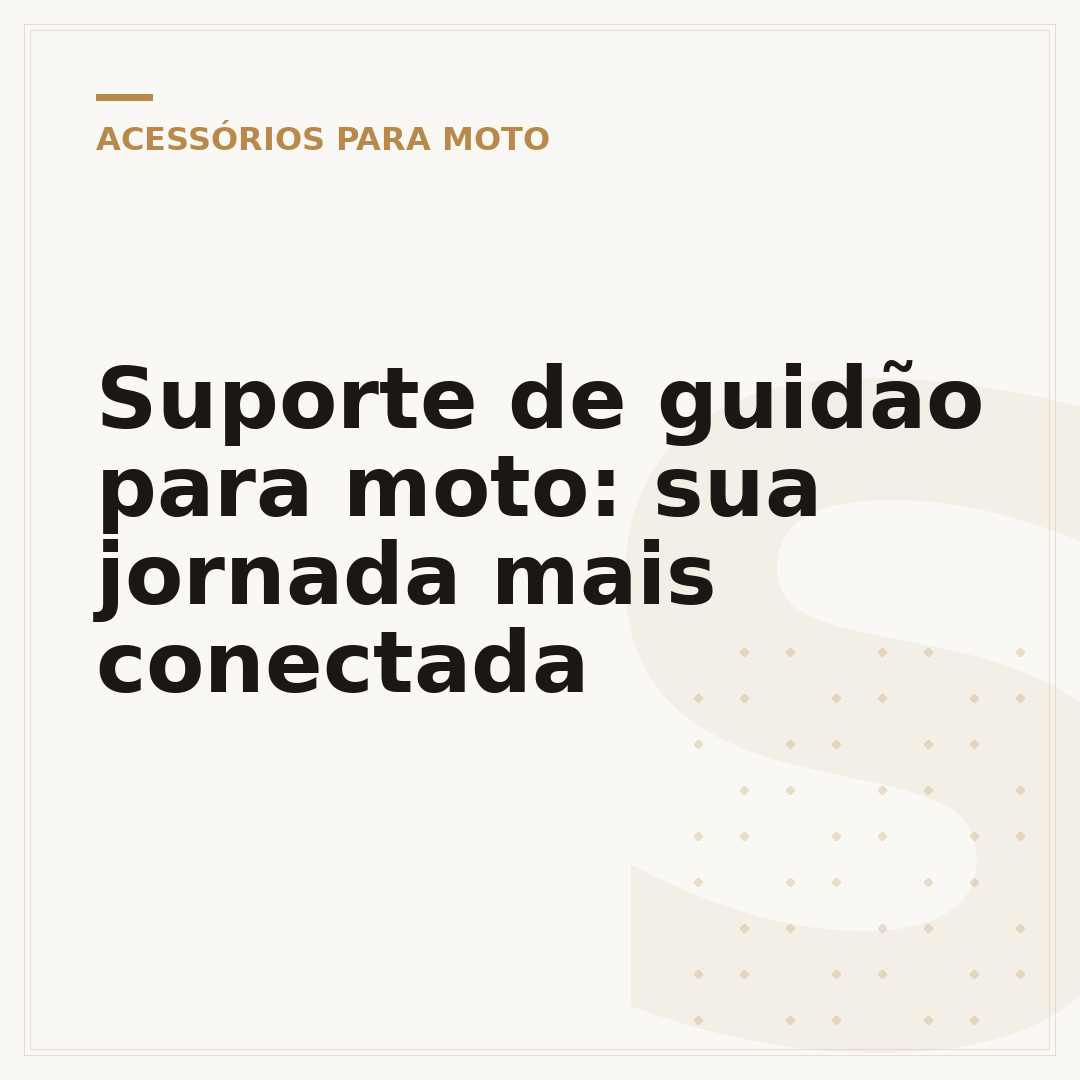 Suporte de guidão para moto: sua jornada mais conectada