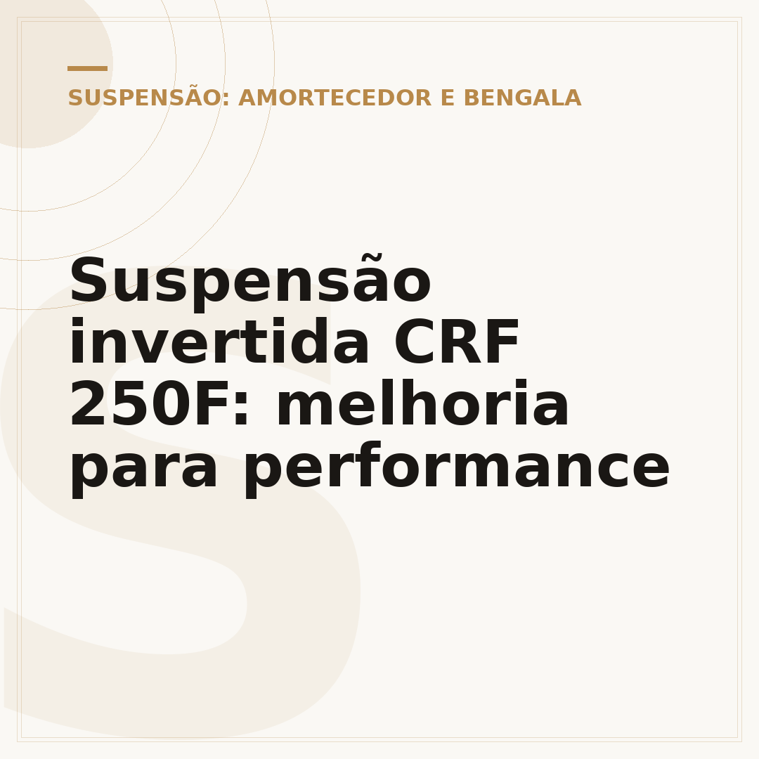 Suspensão invertida CRF 250F: melhoria para performance