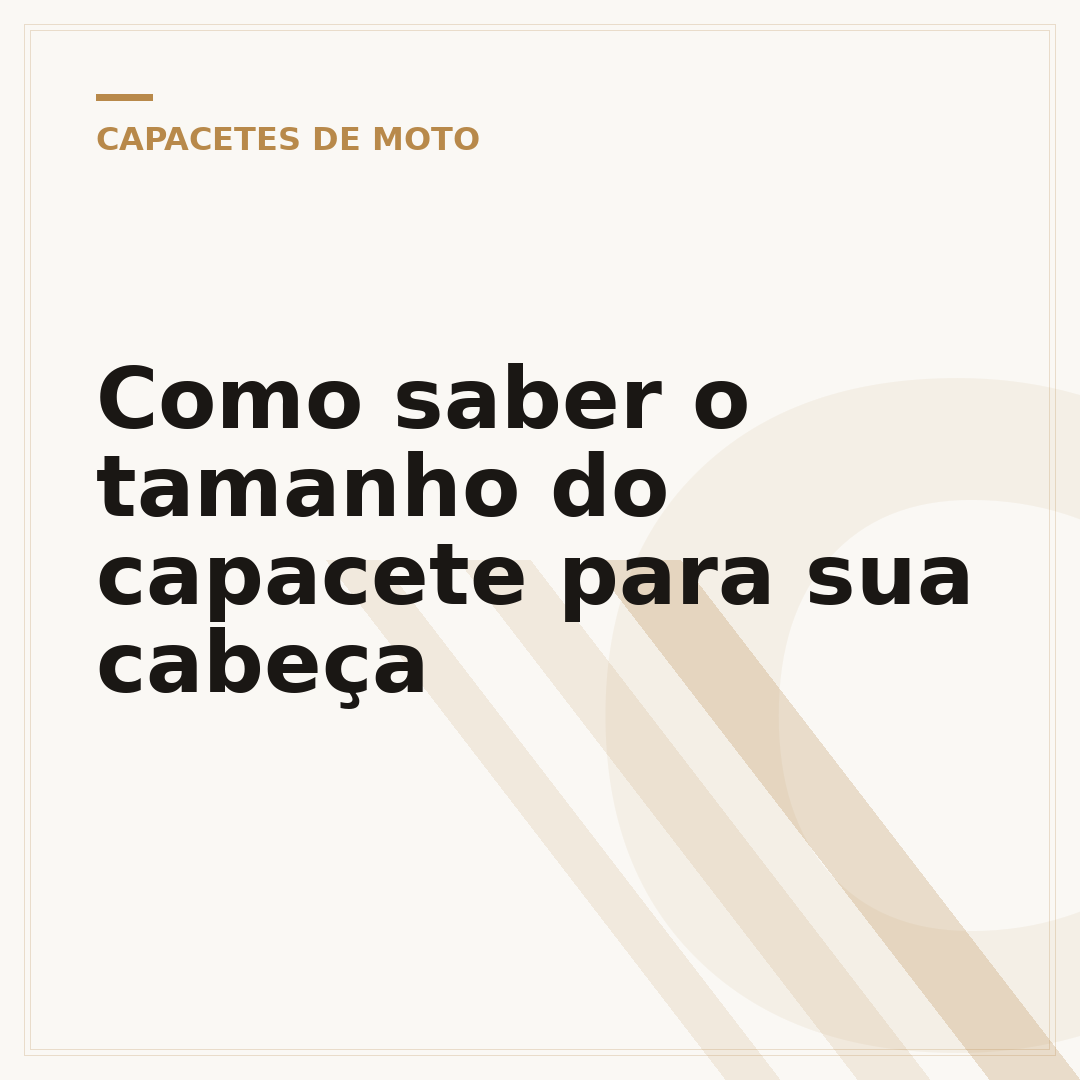 Como saber o tamanho do capacete para sua cabeça