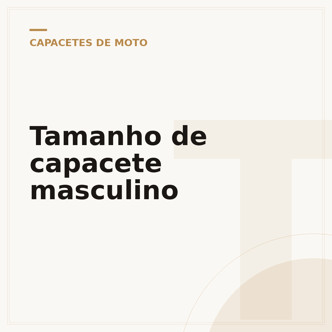 Tamanho de capacete masculino