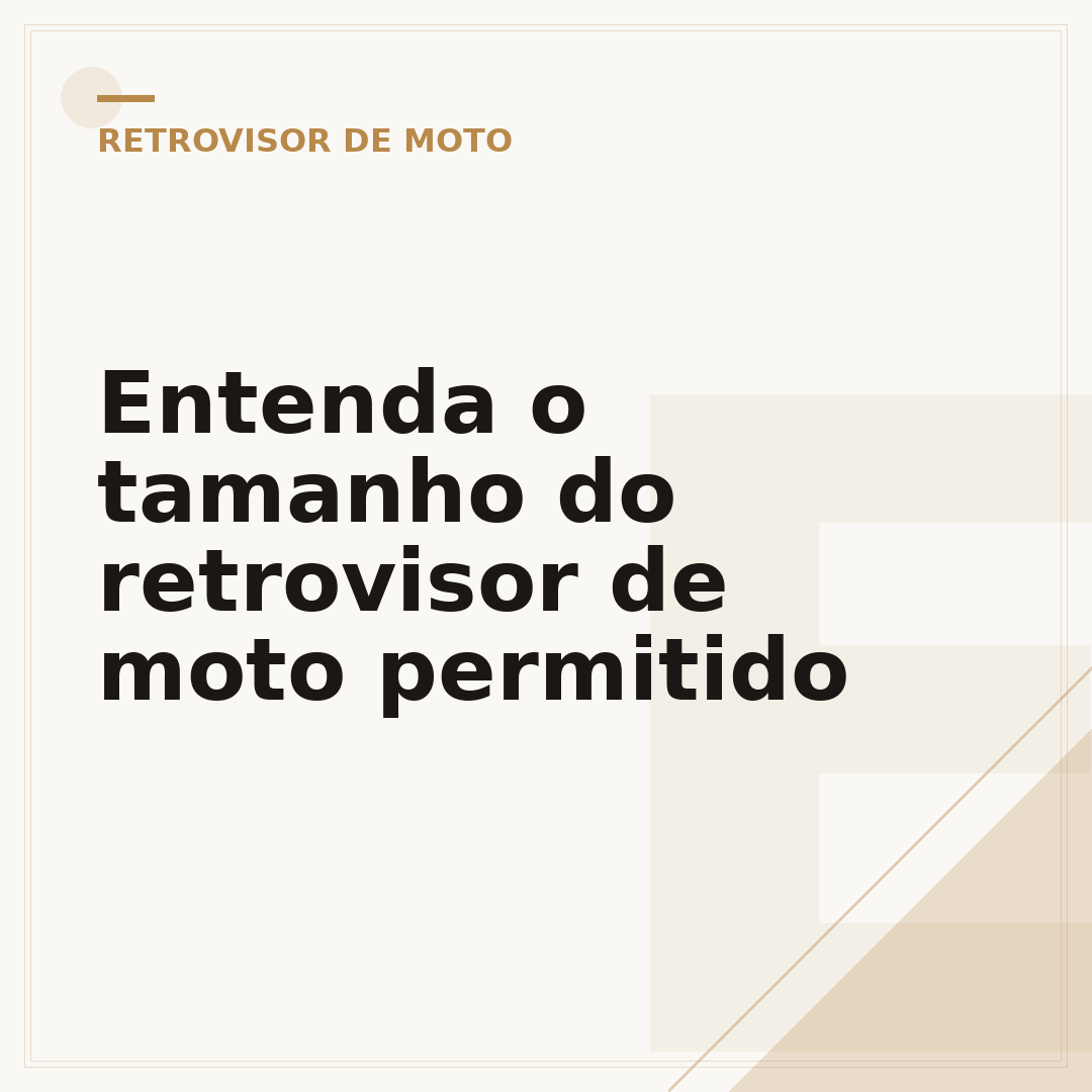 Entenda o tamanho do retrovisor de moto permitido