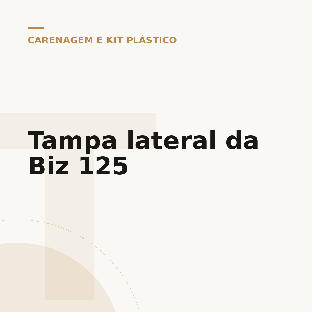 Tampa lateral da Biz 125