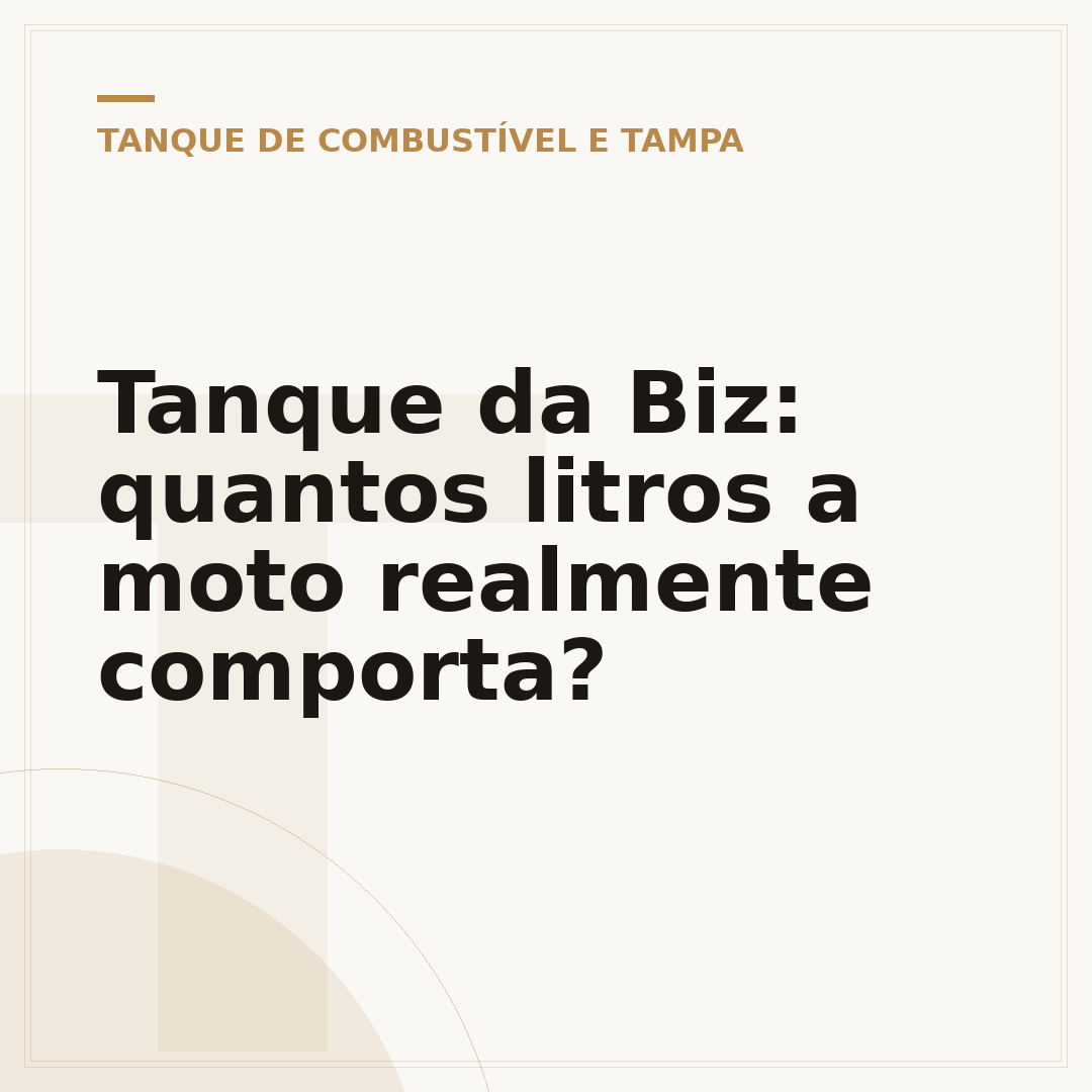 Tanque da Biz: quantos litros a moto realmente comporta?
