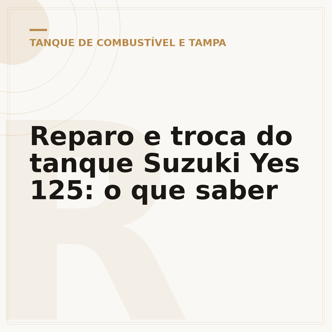 Reparo e troca do tanque Suzuki Yes 125: o que saber