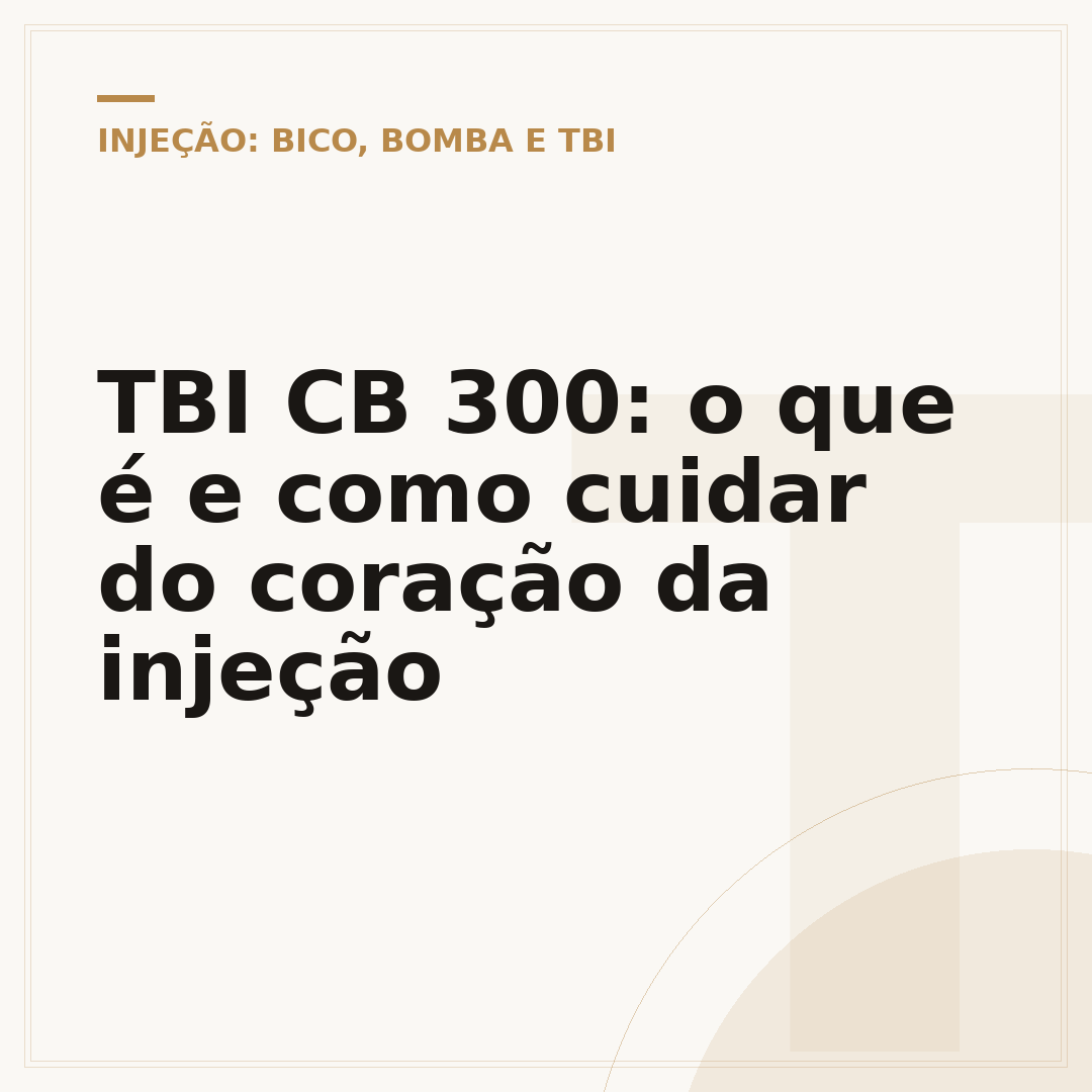 TBI CB 300: o que é e como cuidar do coração da injeção