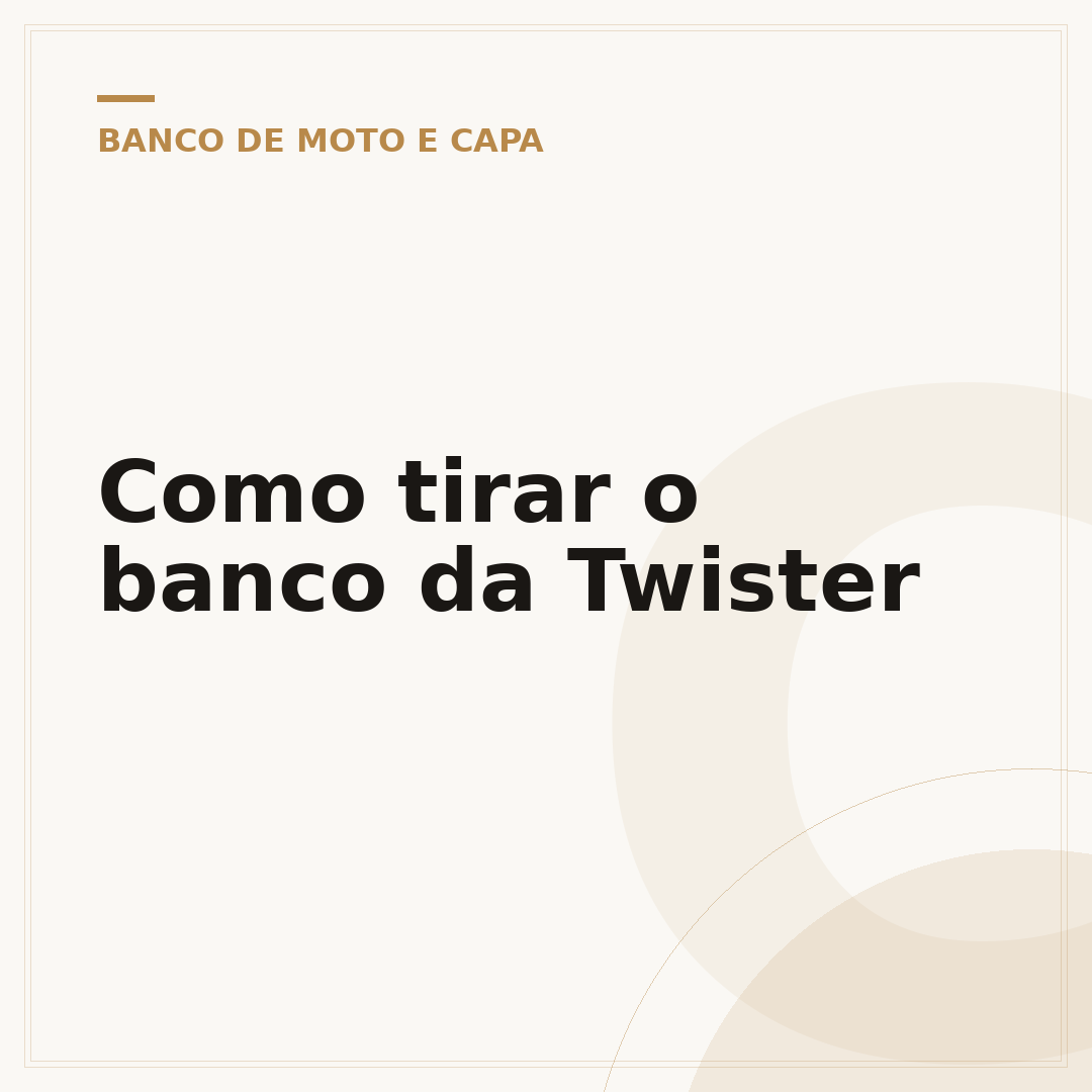 Como tirar o banco da Twister