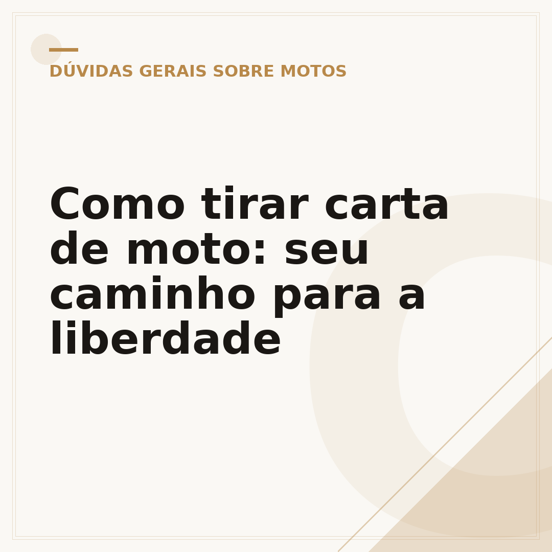 Como tirar carta de moto: seu caminho para a liberdade