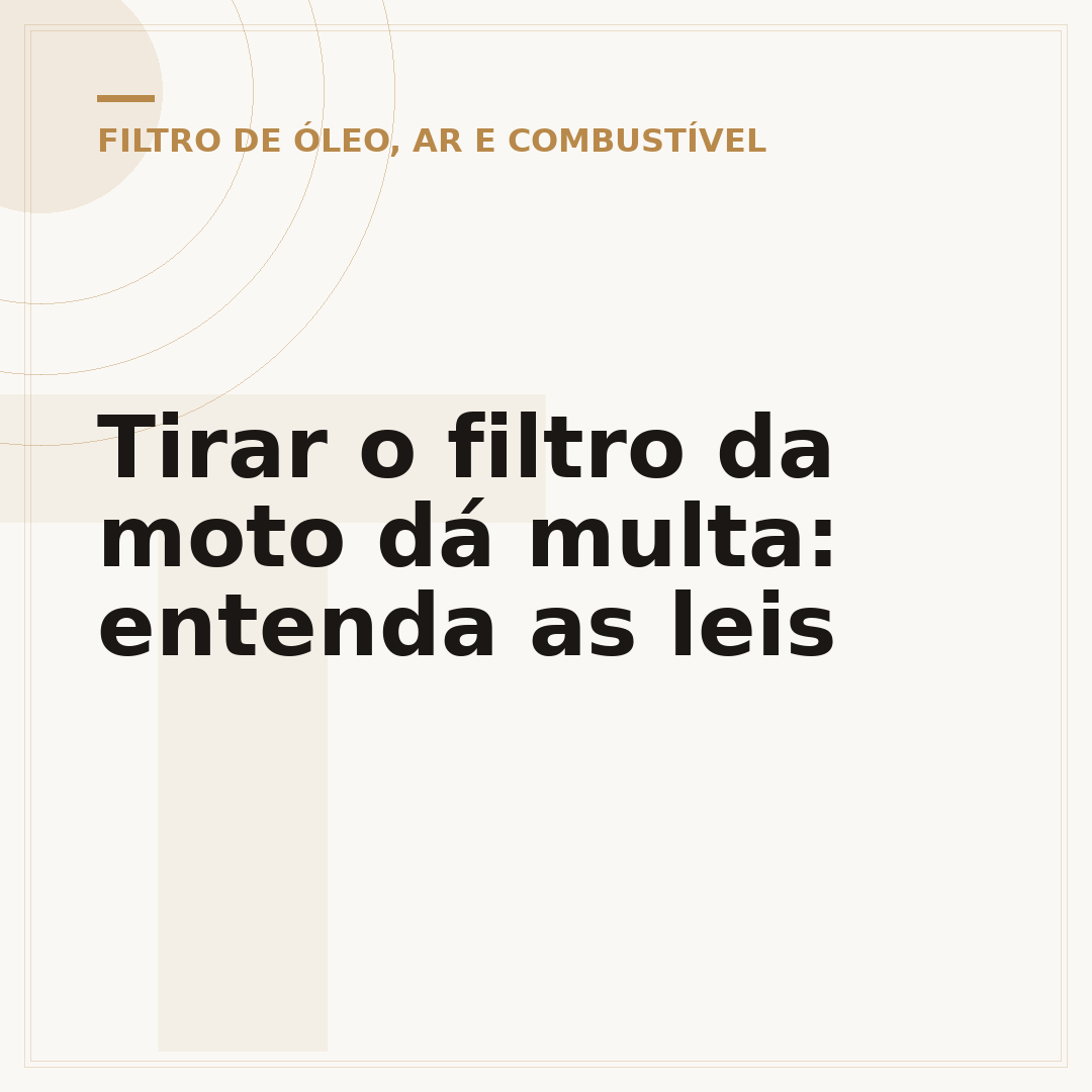 Tirar o filtro da moto dá multa: entenda as leis