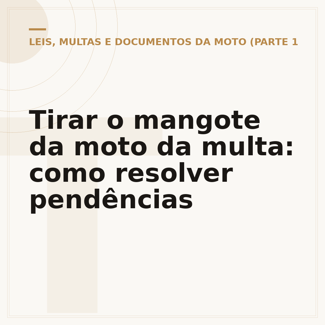 Tirar o mangote da moto da multa: como resolver pendências